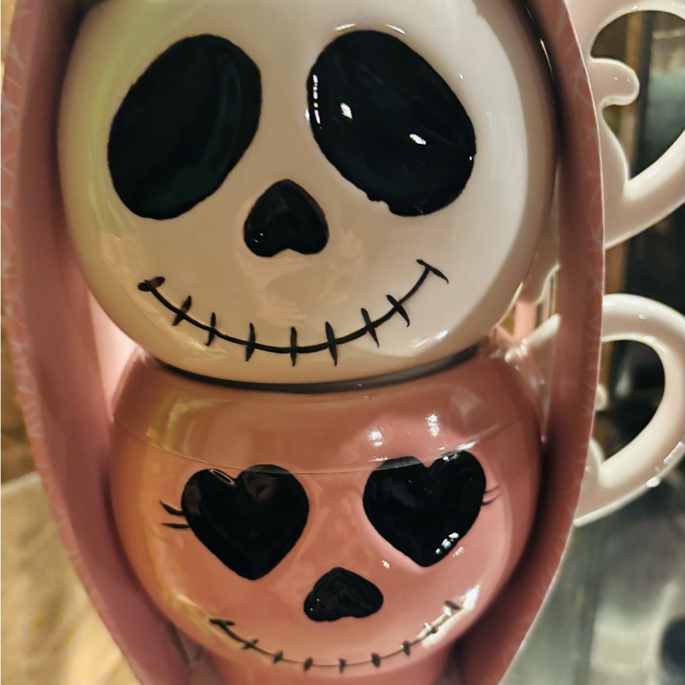 Jacks Cute & Creepy Stack Mug Set 14-16oz Nightmare Before Christmas - Picture 4 of 5